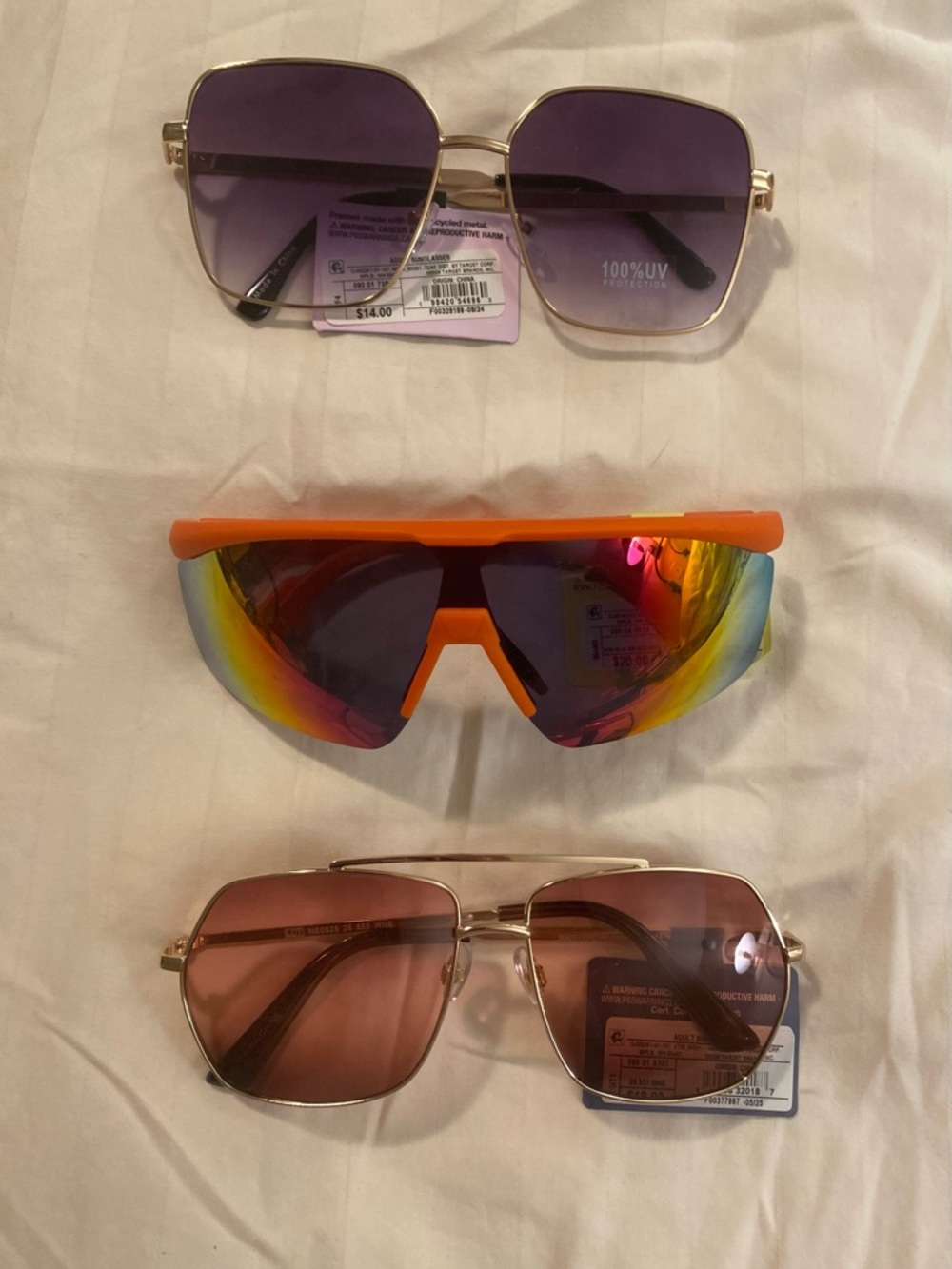 Trendy Sunglasses Bundle Set of 3 NWT UV Protection